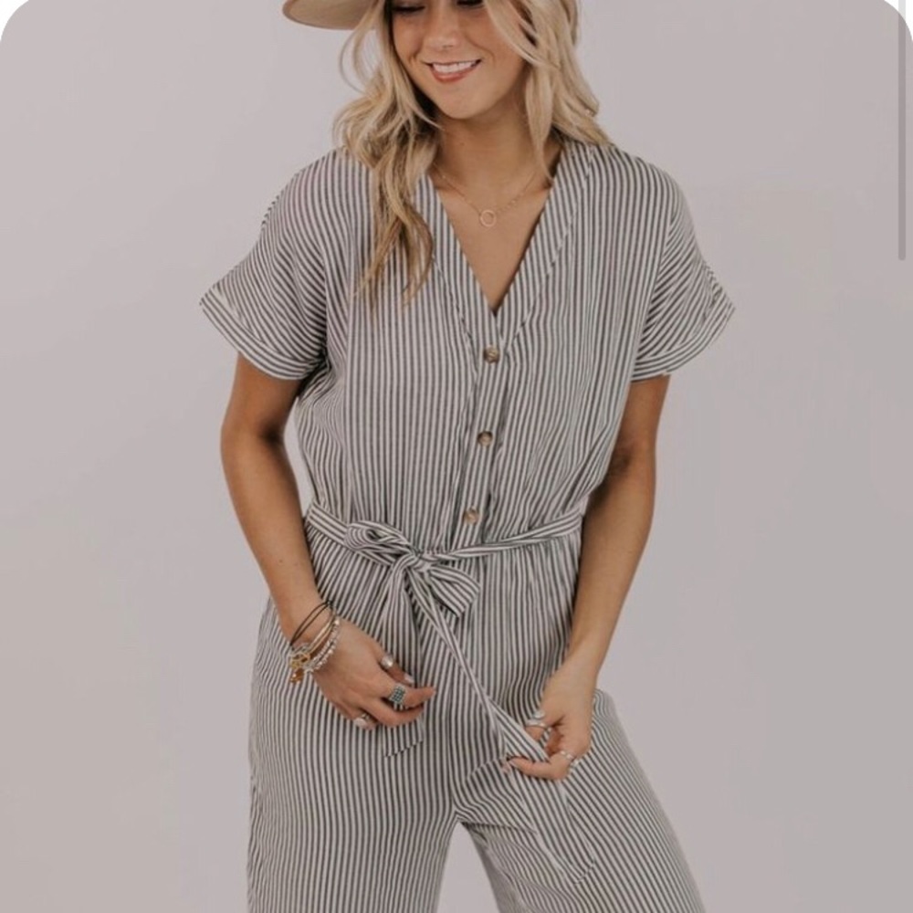 ROOLEE Striped Jumpsuit, small